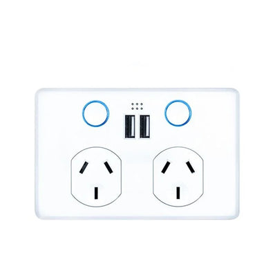DETA Grid Connect Smart Double Touch Power Point With Dual USB